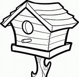 Coloring Bird House Pages Birdhouse Popular sketch template