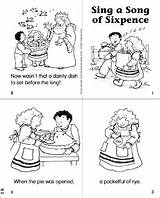 Sing Sixpence Song Mini Coloring Scholastic Book Nursery Printables Pages Choose Board Rhymes Teachables Books sketch template