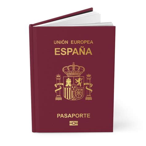 spanish passport hardcover journal notebook  gift  citizens  spain etsy