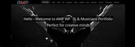amp wp dj   page portfolio themes templates