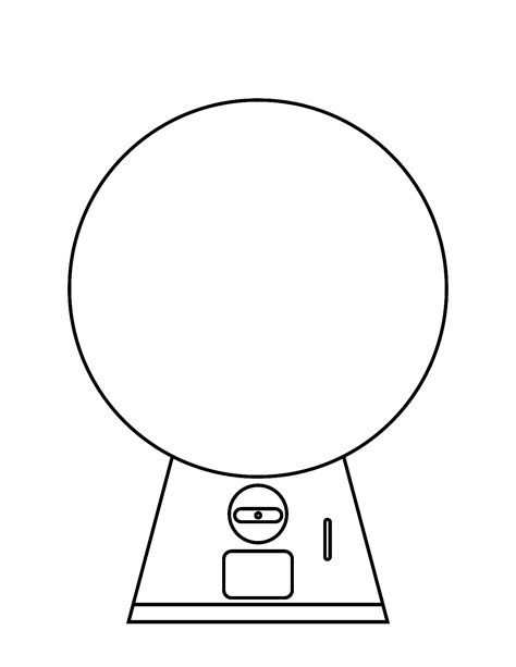 gumball machine template sketch coloring page