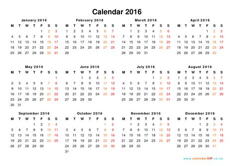 2016 calendar pdf