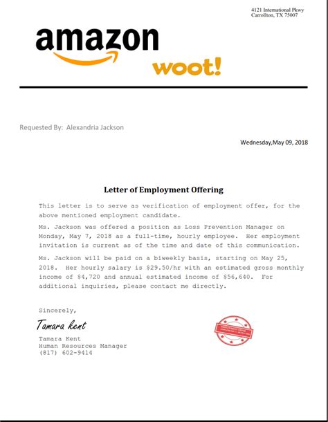 letter job offer   lettering letter  employment job offer