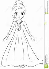 Coloring Girl Long Gown Sleeve Kids Illustration Book Designlooter Drawings sketch template
