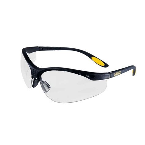 dewalt reinforcer safety glasses black frame clear lens from cole