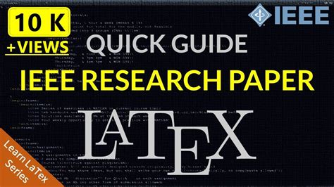write ieee research paper  latex ieee latex template