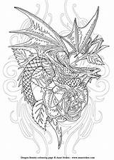 Coloring Pages Dragon Colouring Adult Fantasy Books Printable Stokes Anne Mandala Dragons Mythical Book Ups Grown Print Fairy Tattoo Color sketch template