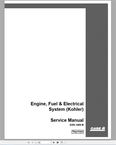 case ih tractor engine fuel electrical system kohler service manualgss