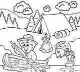 Fishing Scouting Scouts Getcolorings sketch template