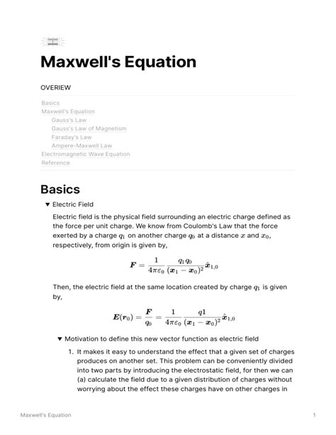 maxwells equation
