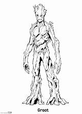Groot Coloring Galaxy Guardians Pages Drawing Baby Printable Cartoon Categories Popular sketch template