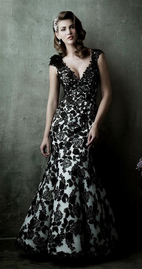30 Ideas Of Beautiful Black And White Wedding Dresses