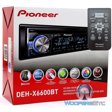 deh xbt pioneer  dash cdmpwma car stereo receiver  bluetooth iphoneipod usb