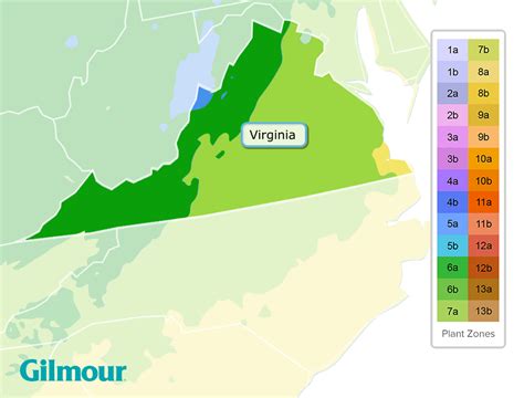 Virginia Planting Zones Growing Zone Map Gilmour