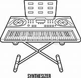 Instruments Musical Choose Board Synthesizer Drawing sketch template