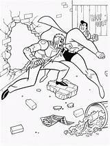 Coloring Superman Bad Printable Pages Guy Fights Ecoloringpage Dc Comics Book Comic sketch template
