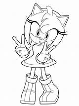 Coloring Amy Rose Pages Printable Color Bright Colors Favorite Choose Kids sketch template