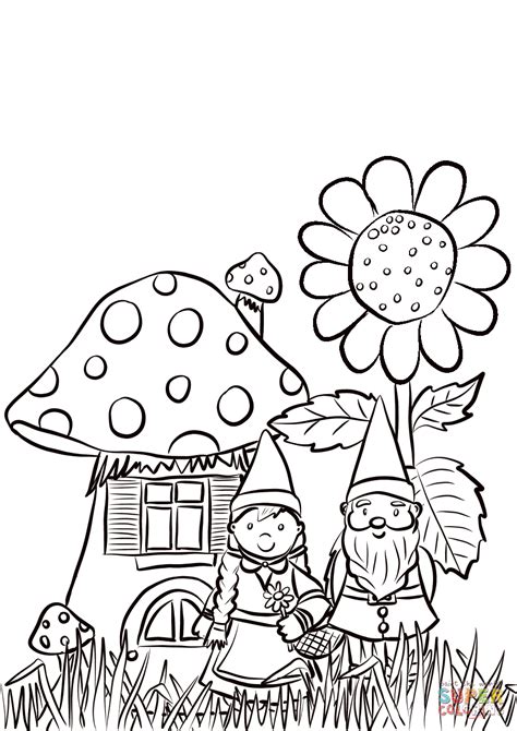 coloring pages gnomes luzilkim