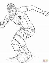 Coloring Pages Kylian Mbappe Mbappé Printable Supercoloring Drawing sketch template