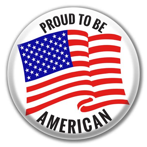 proud   american   button button magnet america