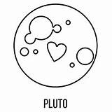 Coloring Pages Solar System Pluto Planet Planets Ones Little Articles Asteroid sketch template