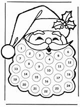 Adventskalender Kerstman Kerst Knutselen Advertentie sketch template
