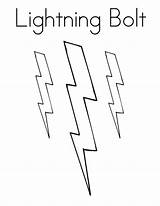 Coloring Lighting Bolt Three Lightning Size Print sketch template