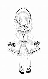 Lolita Lineart sketch template