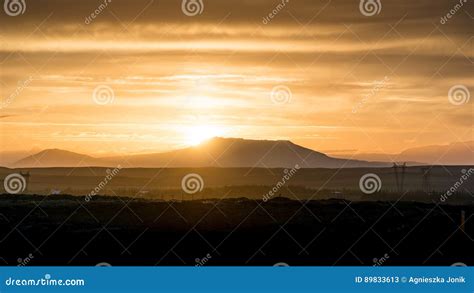 sun rising   mountain stock image image  road travel