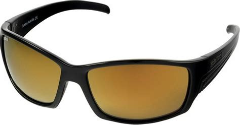 spotters fury gloss black gold mirror glass polarised lens and