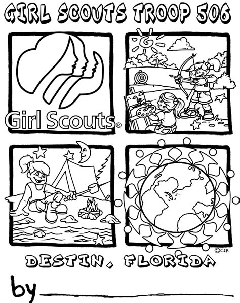 girl scout brownies coloring pages coloring home