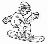 Coloring Pages Man Snowboard Snowboarding Playing Winter Outfit Season Color Getcolorings Printable sketch template