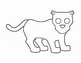 Panther Little Coloring Coloringcrew sketch template