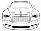 Rolls Royce Coloring Pages Car Drawing Easy Ghost Rr Cars Choose Board sketch template