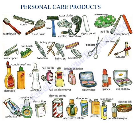 personal care products vocabulary  english english learn site