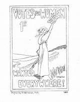 Women Suffrage Votes Poster Coloring Celebrates Hab Do Womens sketch template