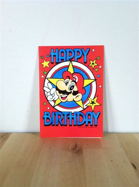happy birthday mario nintendo geek birthday card  etsy geek