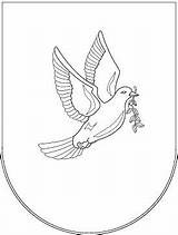 Heraldry Coloring Martinique Heraldic Doves sketch template