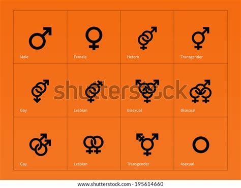 Male Female Sex Symbol Icons On Stock Illustration 195614660