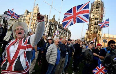 brexit leave supporters rally  parliament bbc news