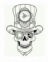 Steampunk Coloring Pages Kunst Adult Gothic Choose Board Tattoo sketch template