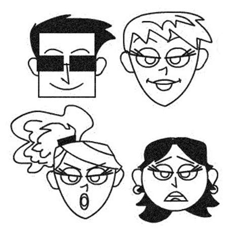 drawing cartoon faces  simple shapes