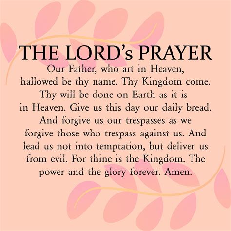 lord prayer printable     printablee