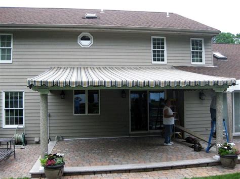pin  howard quality window   awnings canvas awnings patio garden awning