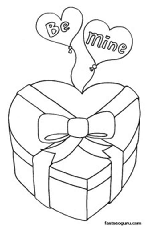 valentine candy box coloring page  kids coloring pages printable