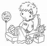 Coloring Sick Child Pages Well Printable Kids Popular sketch template