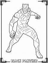 Panther Coloring Pages Color Print Kids Beautiful Children Heroes sketch template