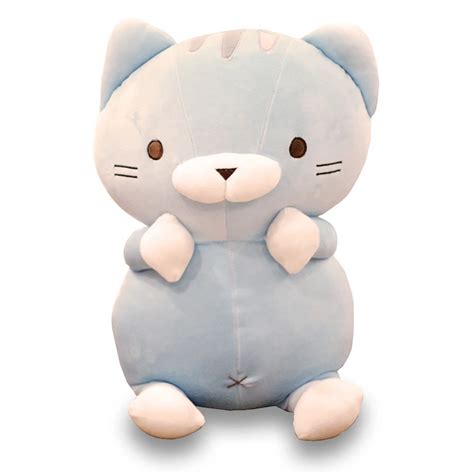 big plush cartoon cat toy lovely blue cat doll pillow gift  cm