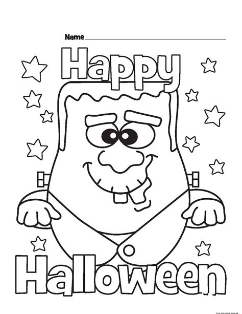 halloween happy monster coloring pagesprintable  kidsfree kids