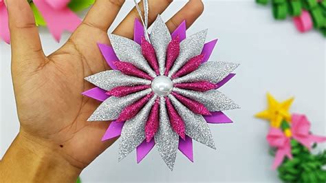 colors paper diy  glitter foam paper snowflakes christmas tree